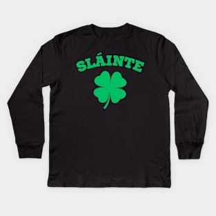 Slainte 4-Leaf Clover Kids Long Sleeve T-Shirt